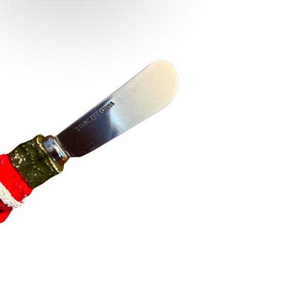 Vintage Santa Clause Christmas Dining Cheese Cutlery 5” - Picture 5 of 6